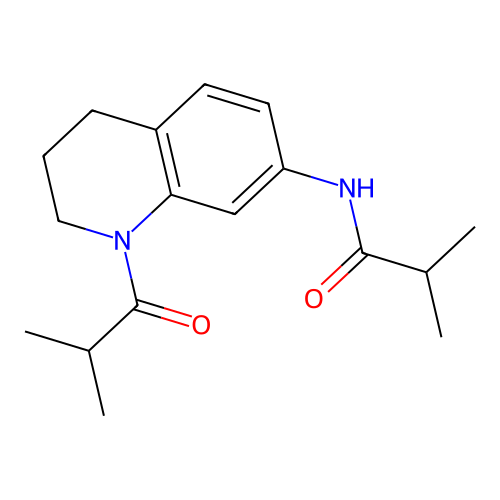 N-(1-isobutyryl-1,2,3,4-tetrahydroquinolin-7-yl)isobutyramide structure