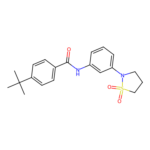 4-tert-butyl-N-[3-(1,1-dioxo-1,2-thiazolidin-2-yl)phenyl]benzamide structure
