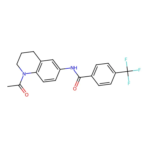 N-(1-乙酰基-1,2,3,4-四氢喹啉-6-基)-4-(三氟甲基)苯甲酰胺 structure