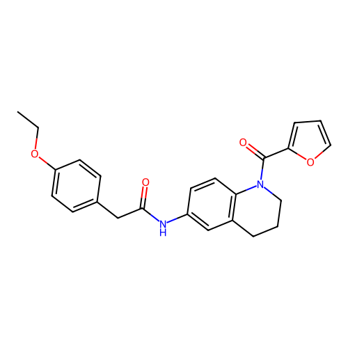 2-(4-ethoxyphenyl)-N-[1-(furan-2-carbonyl)-1,2,3,4-tetrahydroquinolin-6-yl]acetamide structure