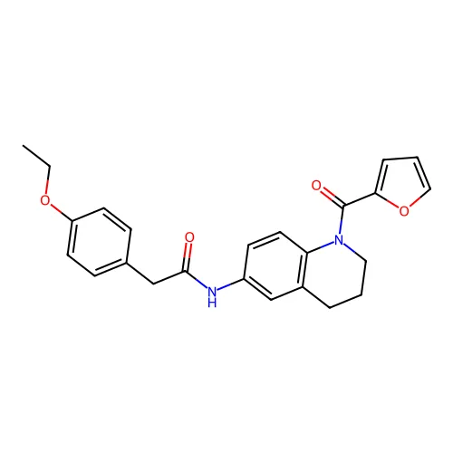 2-(4-乙氧基苯基)-N-[1-(呋喃-2-羰基)-3,4-二氢-2H-喹啉-6-基]乙酰胺 structure