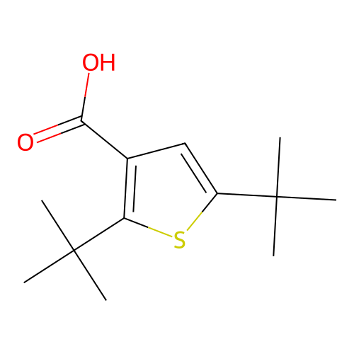 2,5-Ditert-butyl-3-thiophenecarboxylic acid structure