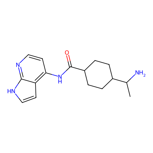 4-(1-Aminoethyl)-N-(1H-pyrrolo[2,3-b]pyridin-4-yl)cyclohexane-1-carboxamide structure
