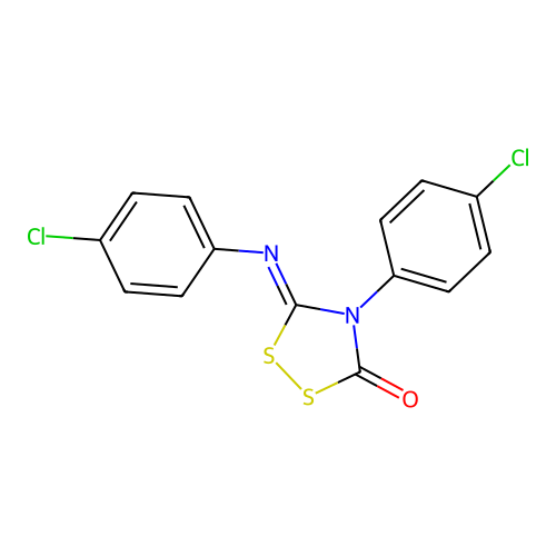 (5z)-4-(4-Chlorophenyl)-5-[(4-chlorophenyl)imino]-1,2,4-dithiazolidin-3-one structure