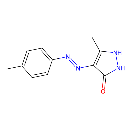 (4Z)-5-methyl-4-[2-(4-methylphenyl)hydrazinylidene]-2,4-dihydro-3H-pyrazol-3-one structure