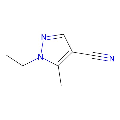 1-ethyl-5-methyl-1H-pyrazole-4-carbonitrile structure