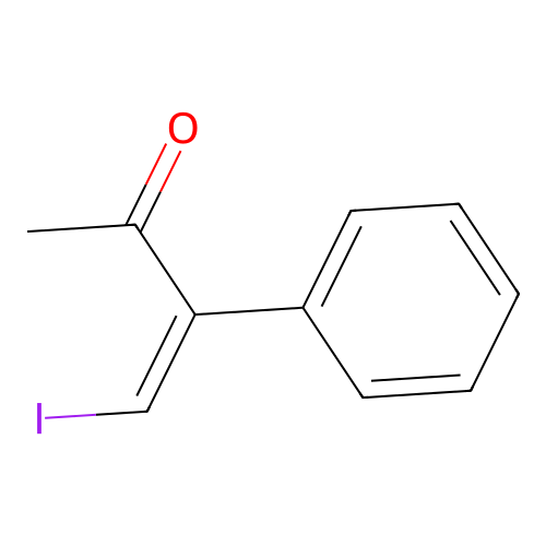 (Z)-4-iodo-3-phenyl-3-buten-2-one structure