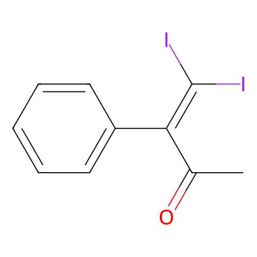 4,4-Diiodo-3-phenyl-3-buten-2-one structure
