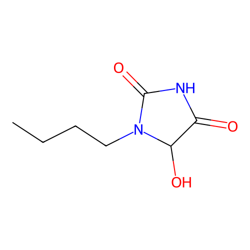 2,4-Imidazolidinedione, 1-butyl-5-hydroxy- structure
