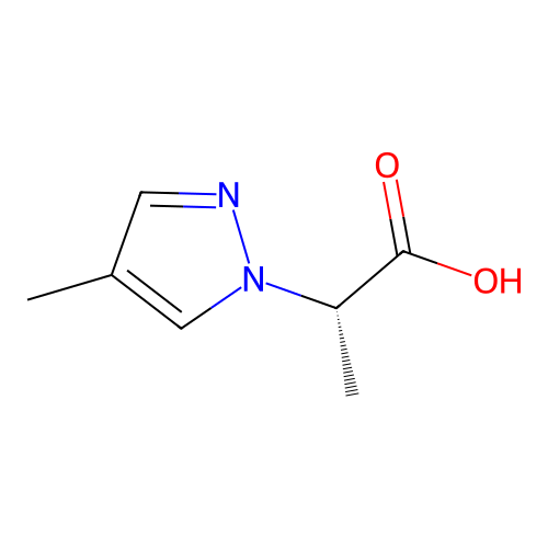 (2S)-2-(4-methylpyrazol-1-yl)propanoic acid structure