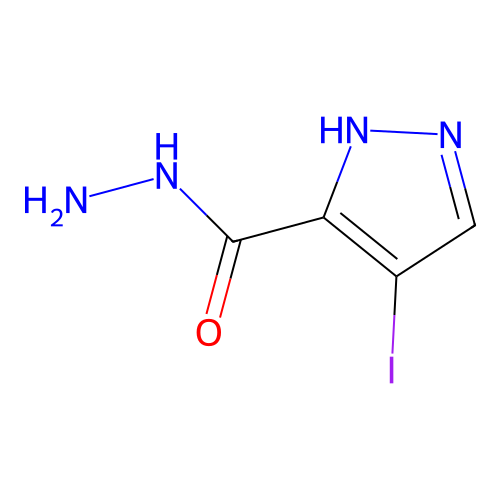 4-iodo-1H-pyrazole-5-carbohydrazide structure