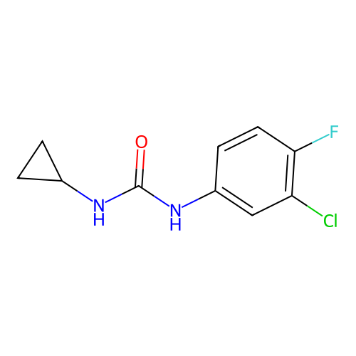 1-(3-Chloro-4-fluorophenyl)-3-cyclopropylurea structure