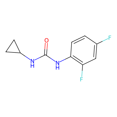 N-cyclopropyl-N'-(2,4-difluorophenyl)urea structure