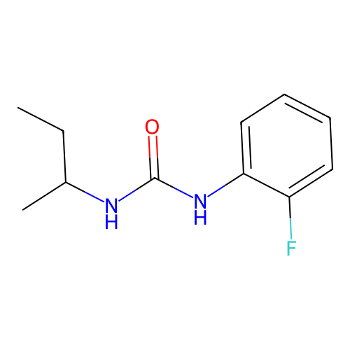 N-(sec-butyl)-N'-(2-fluorophenyl)urea structure