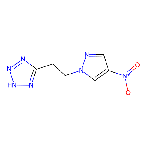 5-[2-(4-Nitro-pyrazol-1-yl)-ethyl]-2H-tetrazole structure