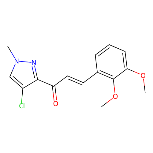 (E)-1-(4-chloro-1-methylpyrazol-3-yl)-3-(2,3-dimethoxyphenyl)prop-2-en-1-one structure