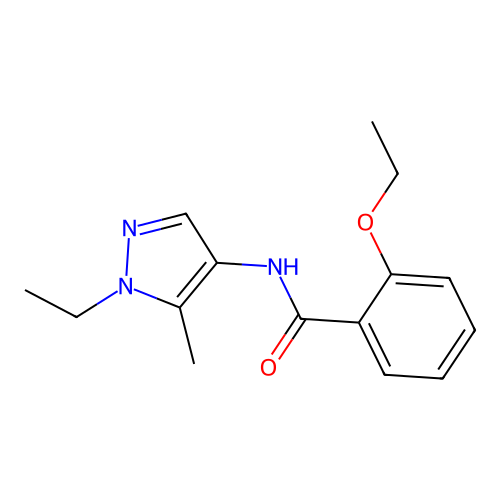 2-ethoxy-N-(1-ethyl-5-methyl-1H-pyrazol-4-yl)benzamide structure