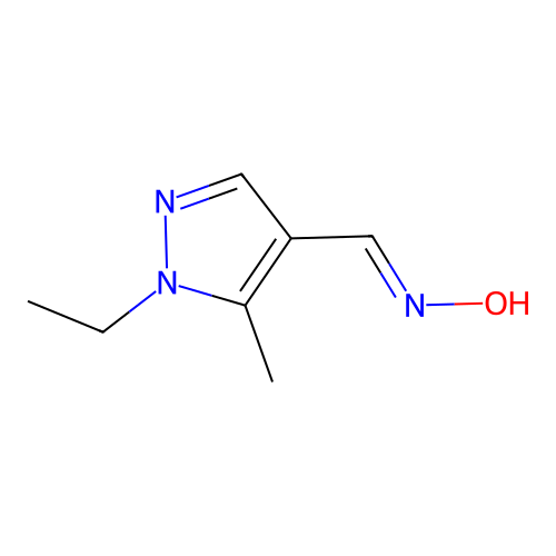 1-Ethyl-5-methyl-1H-pyrazole-4-carbaldehyde oxime structure