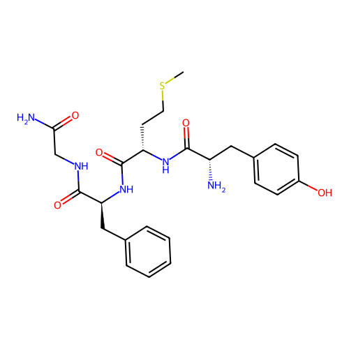 酪氨酰-甲硫氨酰-苯丙氨酰-甘氨酰胺 structure