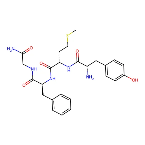 酪氨酰-甲硫氨酰-苯丙氨酰-甘氨酰胺 structure