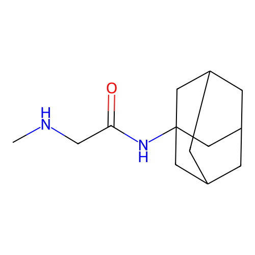 N~1~-1-adamantyl-N~2~-methylglycinamide hydrochloride structure