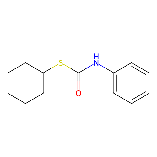 Thiocarbanilic acid, S-cyclohexyl ester structure