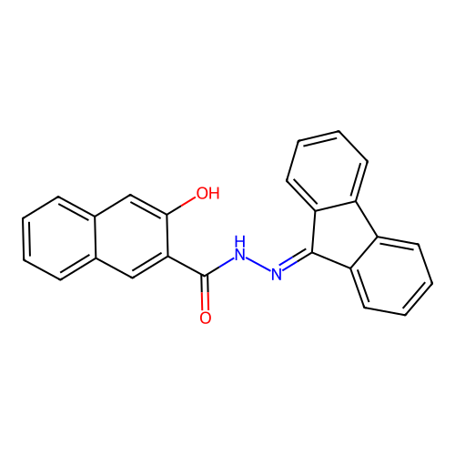 N-(fluoren-9-ylideneamino)-3-hydroxynaphthalene-2-carboxamide structure