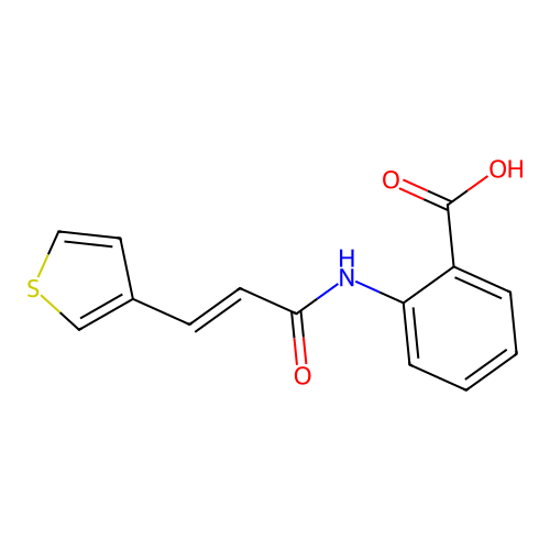 Benzoic acid, 2-((1-oxo-3-(3-thienyl)-2-propenyl)amino)- structure
