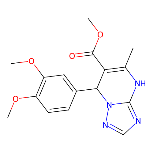 methyl 7-(3,4-dimethoxyphenyl)-5-methyl-1,7-dihydro-[1,2,4]triazolo[1,5-a]pyrimidine-6-carboxylate structure