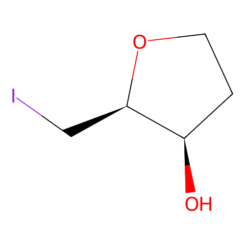 (2S,3R)-2-(iodomethyl)oxolan-3-ol structure