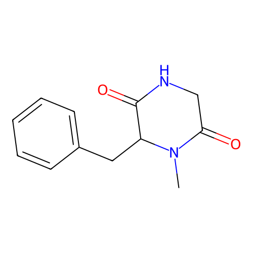 6-Benzyl-1-methylpiperazine-2,5-dione structure