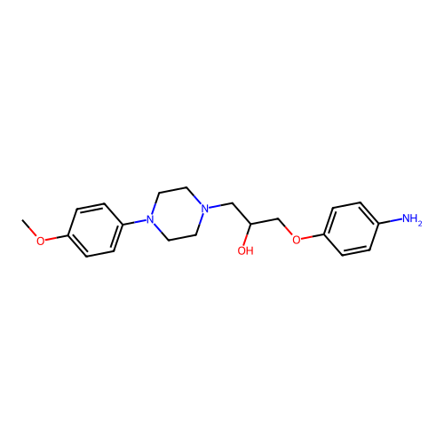alpha-((4-Aminophenoxy)methyl)-4-(4-methoxyphenyl)-1-piperazineethanol structure