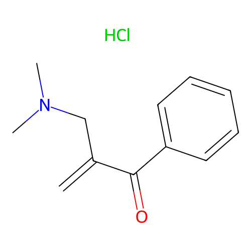 2-Propen-1-one, 2-((dimethylamino)methyl)-1-phenyl-, hydrochloride structure