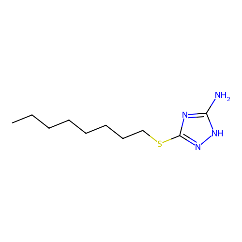 5-Octylsulfanyl-2H-[1,2,4]triazol-3-ylamine structure
