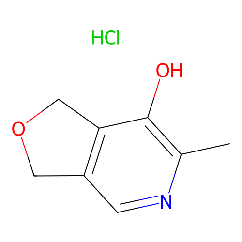 1,3-Dihydro-6-methylfuro(3,4-c)pyridin-7-ol hydrochloride structure