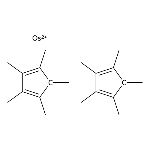 Osmium(2+);bis(1,2,3,4,5-pentamethylcyclopenta-1,3-diene) structure