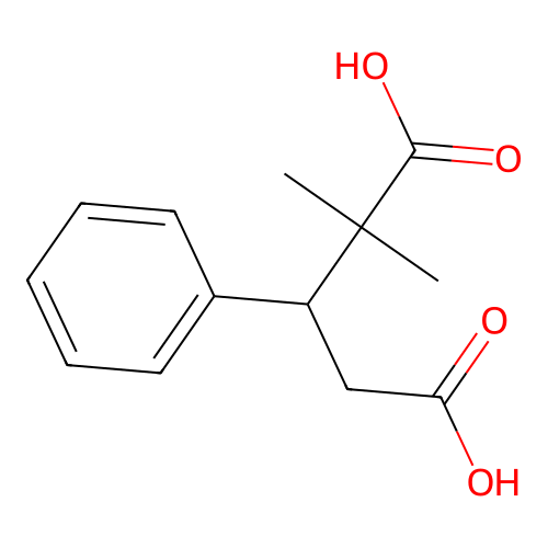 2,2-Dimethyl-3-phenylpentanedioic acid structure