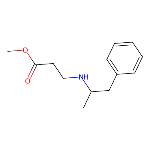 methyl N-(1-phenylpropan-2-yl)-beta-alaninate structure