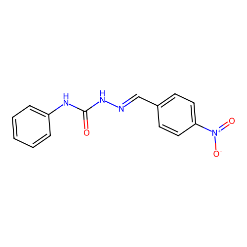 1-[(E)-(4-nitrophenyl)methylideneamino]-3-phenylurea structure