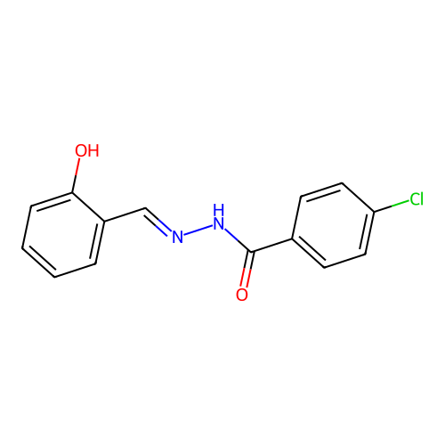 Salicylaldehyde 4-chlorobenzoyl hydrazone structure