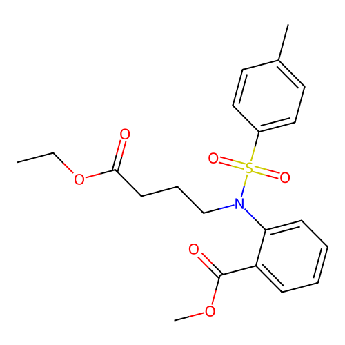 Methyl 2-(N-(4-ethoxy-4-oxobutyl)-4-methylphenylsulfonamido)benzoate structure
