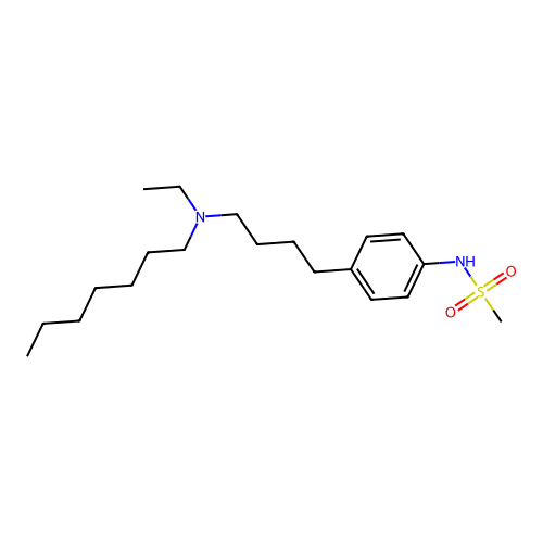 N-(4-(4-(Ethylheptylamino)butyl)phenyl)methanesulfonamide structure