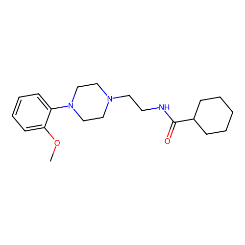 N-[2-[4-(2-methoxyphenyl)piperazin-1-yl]ethyl]cyclohexanecarboxamide structure