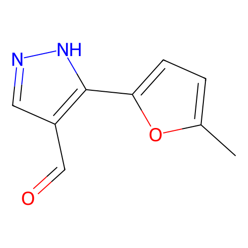 3-(5-methylfuran-2-yl)-1H-pyrazole-4-carbaldehyde structure