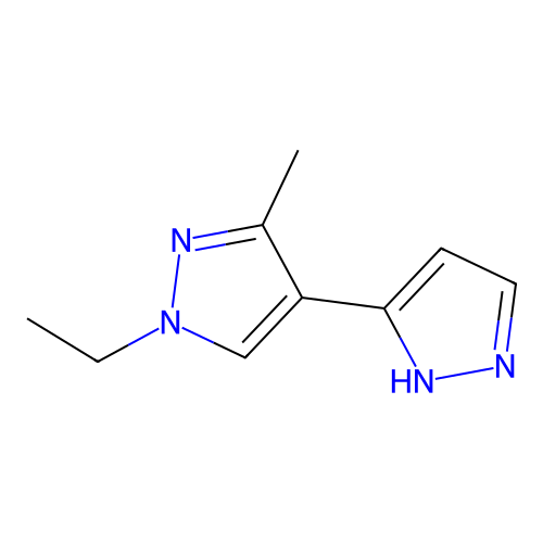 1'-Ethyl-3'-methyl-1'H,2H-3,4'-bipyrazole structure