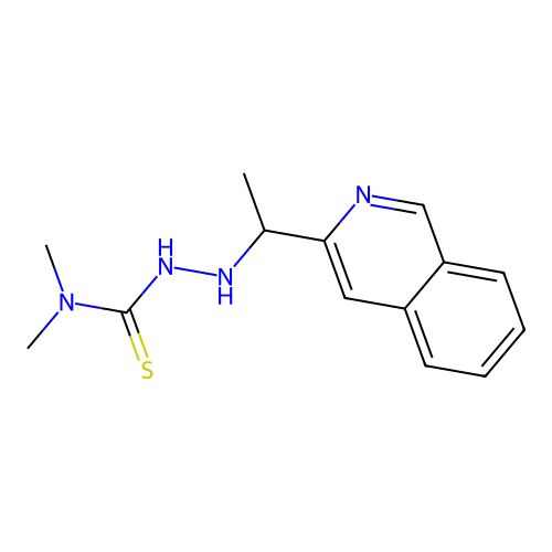 N,N-Dimethyl-2-[1-[3-isoquinolyl]ethyl]hydrazinocarbothioamide structure