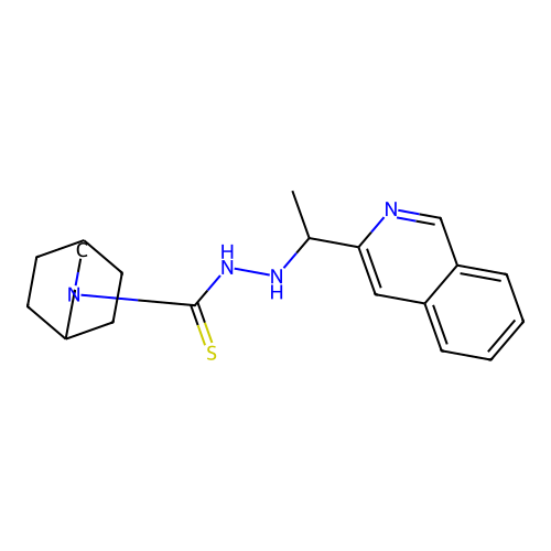 3-Azabicyclo[3,3,2]nonane-3-carbothioic acid 2-[1-[3-isoquinolyl]ethyl]hydrazide structure