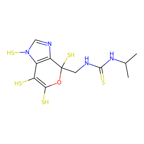 4-(N-Isopropylthiocarbamoylaminomethyl)-1(3),4,6,7-tetrahydro-1(3)H-thiopyrano(3,4-d)imidazole structure