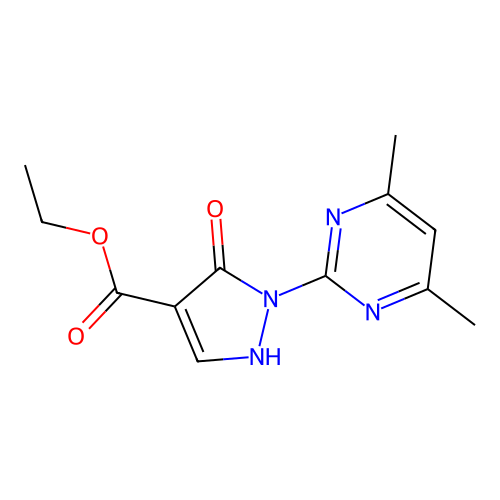 Ethyl 1-(4,6-dimethylpyrimidin-2-yl)-5-hydroxypyrazole-4-carboxylate structure