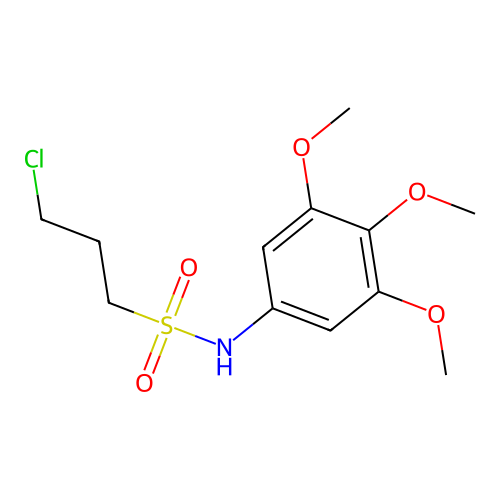 3-chloro-N-(3,4,5-trimethoxyphenyl)propane-1-sulfonamide structure
